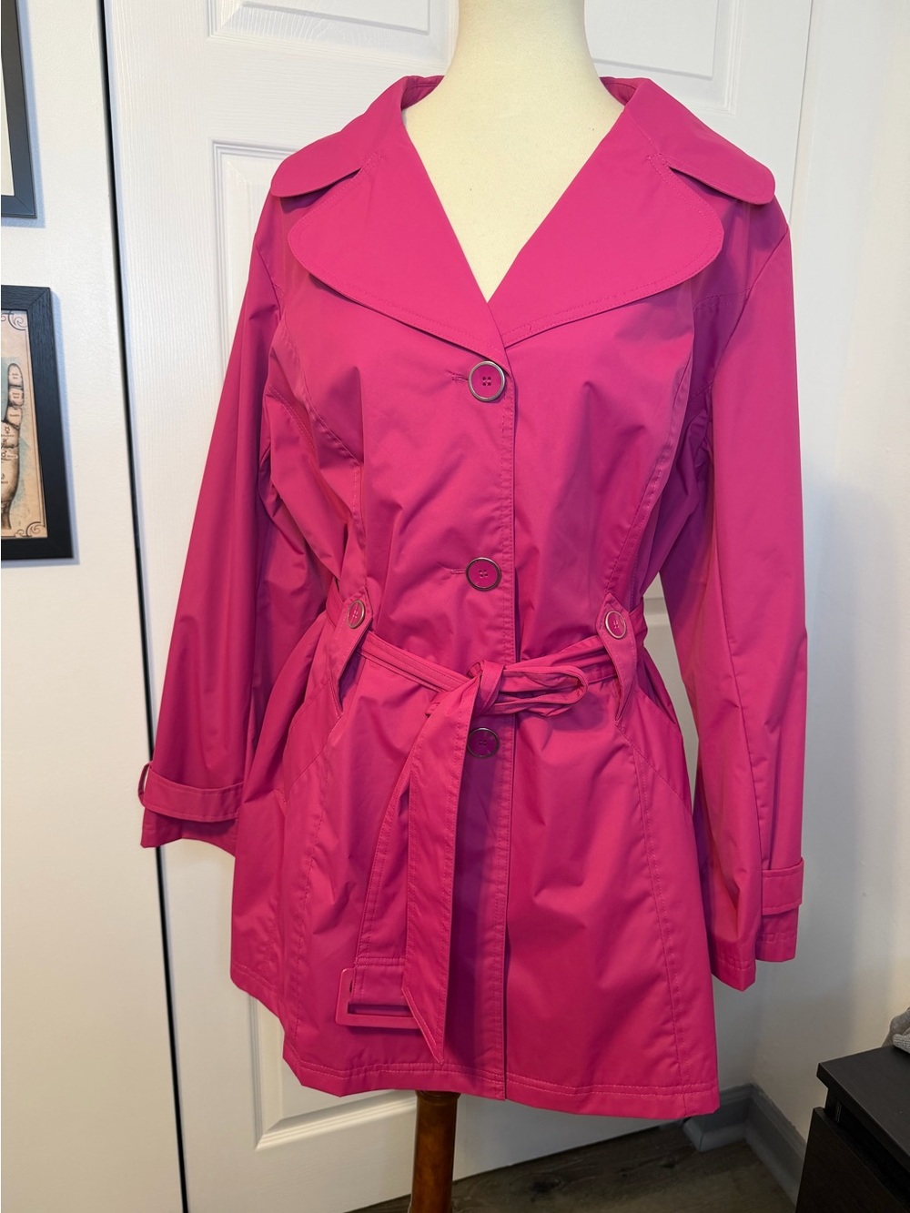 Vintage Barbie Pink Plus Size Fashion Bug Rain Coat